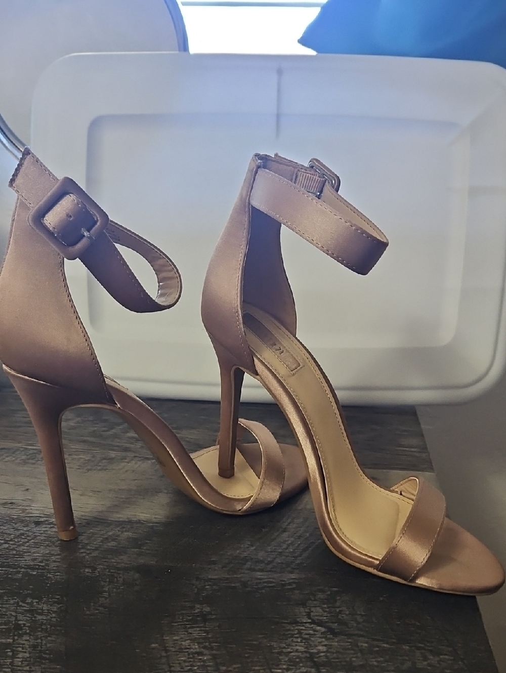 Women’s Ankle-Strap Stiletto Sandals - Taupe
